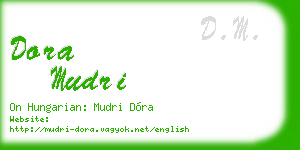 dora mudri business card